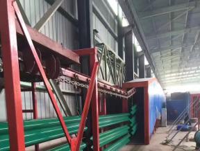 高速護欄噴粉流水線