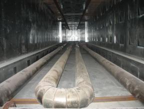 煤、生物顆粒加熱固化爐內部